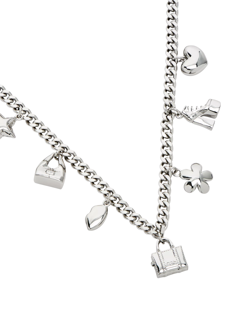 Marc Jacobs charm necklace silver Mini Icon, UK version