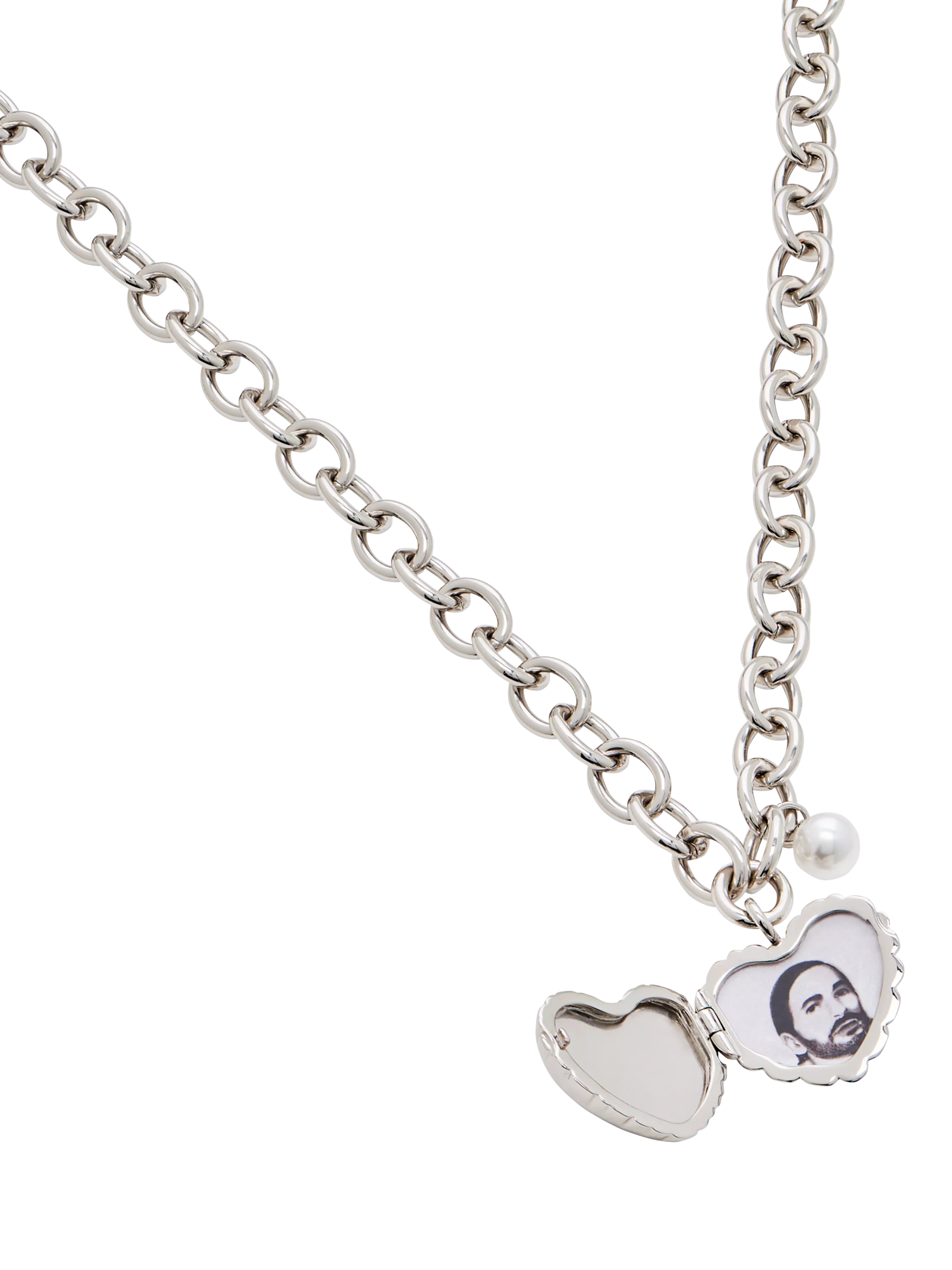 Marc Jacobs silver locket necklace, imported from the UK