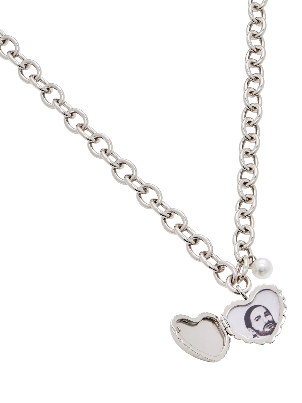 Marc Jacobs silver locket necklace, imported from the UK