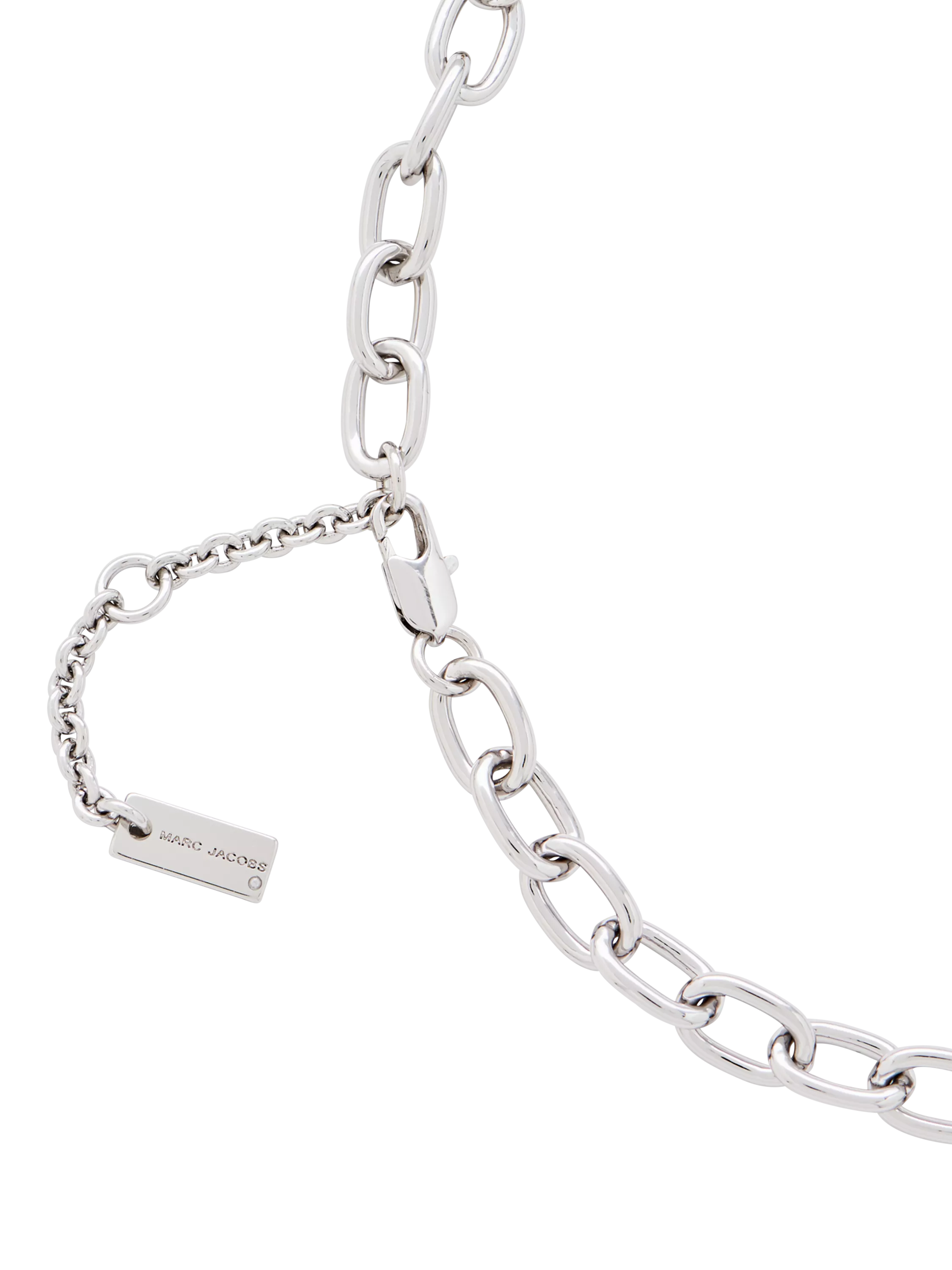 Marc Jacobs charm necklace silver gold punk design, imported from the UK