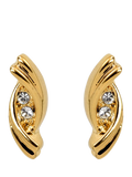 Eclectica gold plated stud earrings with Swarovski crystals, imported from the UK