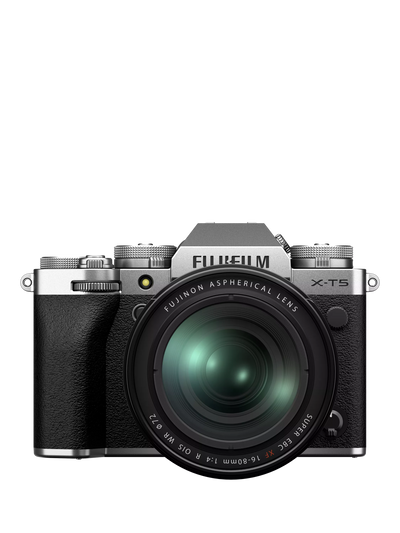 John Lewis Fujifilm X-T5 Compact System Camera with XF 16-80mm IS Lens, Silver- Buy online at McGrocer