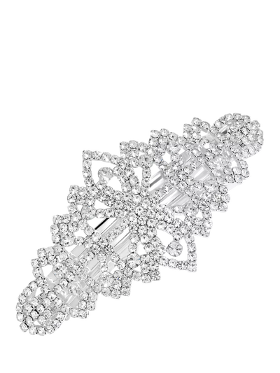 John Lewis Crystal Diamante Hair Barrette in Silver- Buy online at McGrocer