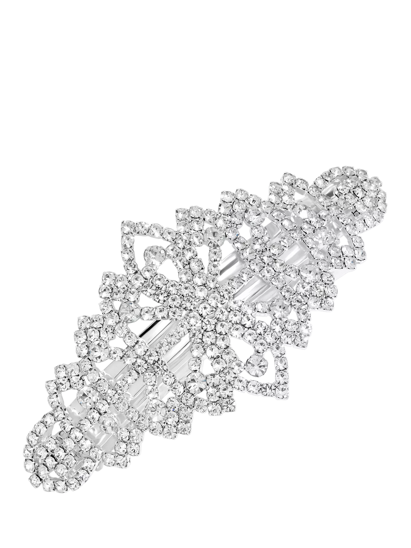 Jon Richard crystal diamante hair barrette in silver, UK version