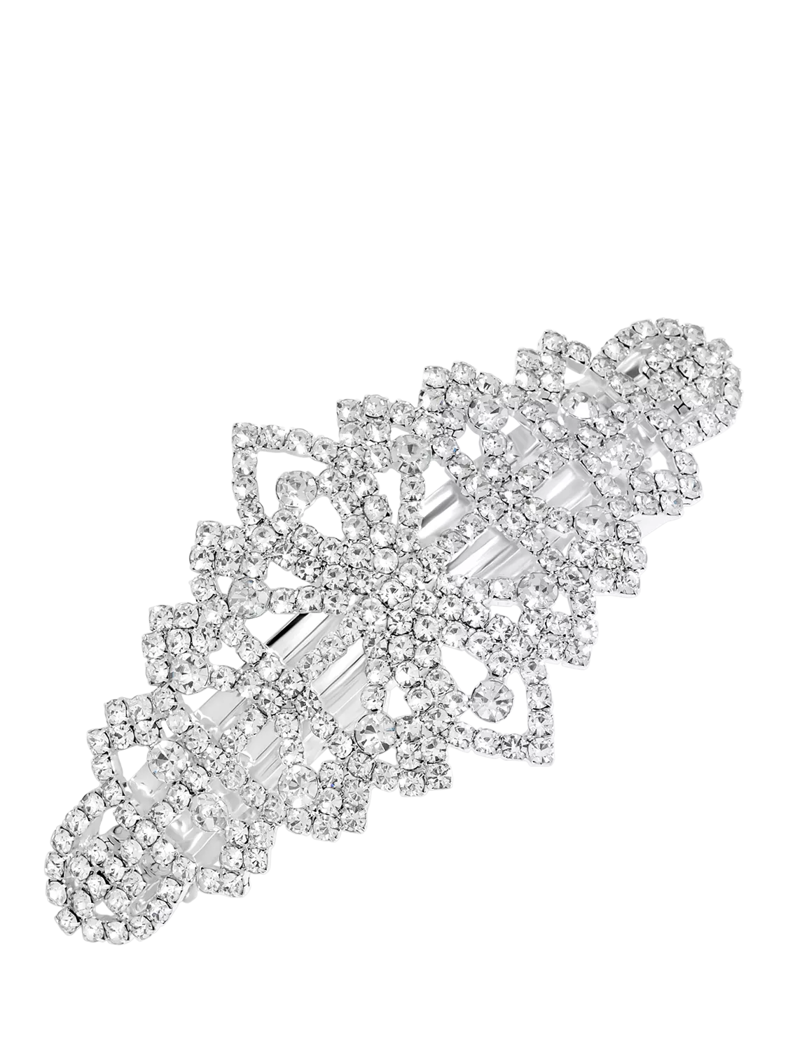Jon Richard crystal diamante hair barrette in silver, UK version