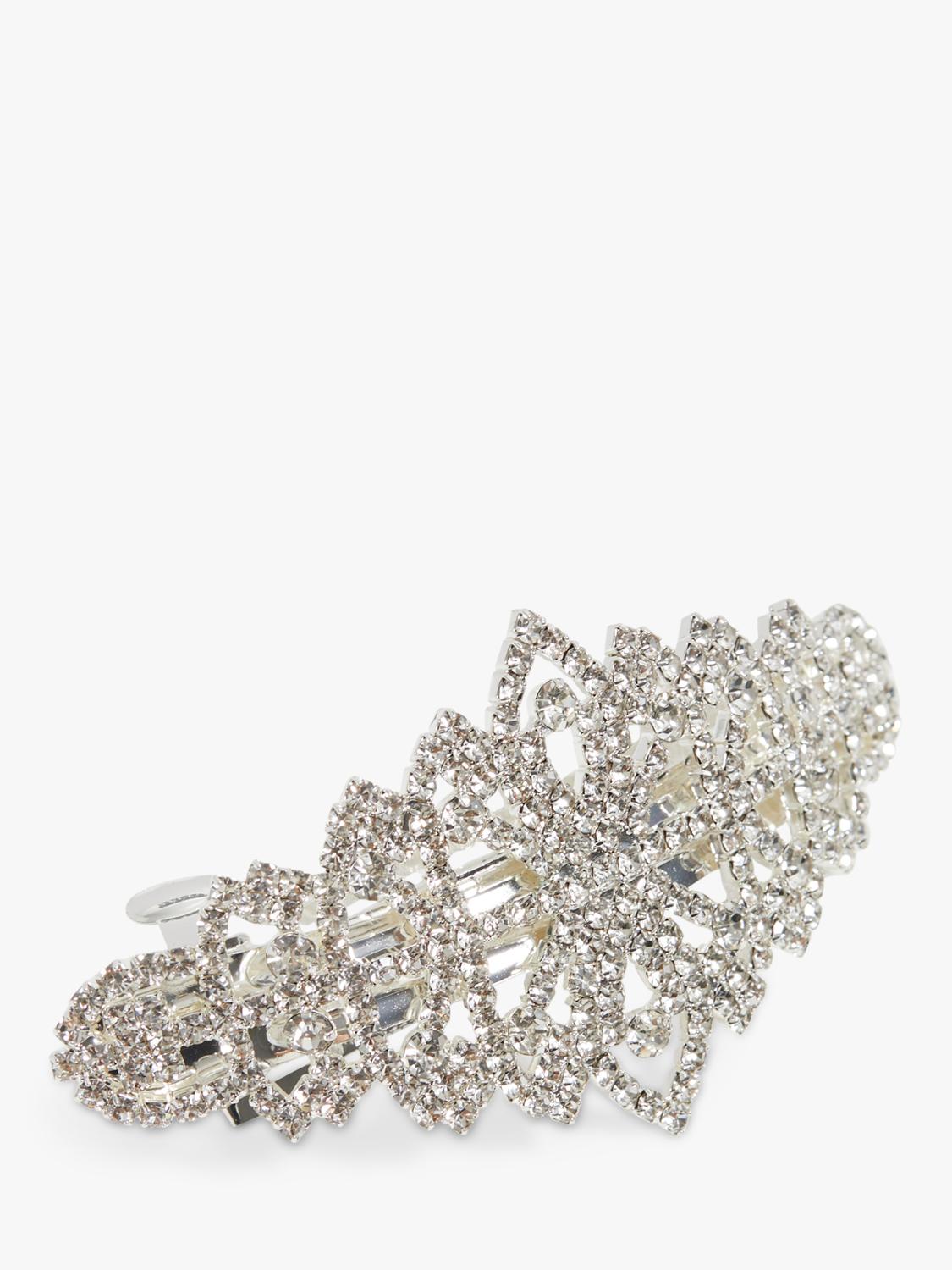 Jon Richard crystal diamante hair barrette in silver, UK version