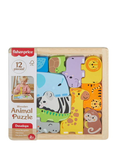 John Lewis Fisher-Price Wooden Animal Puzzle- Buy online at McGrocer