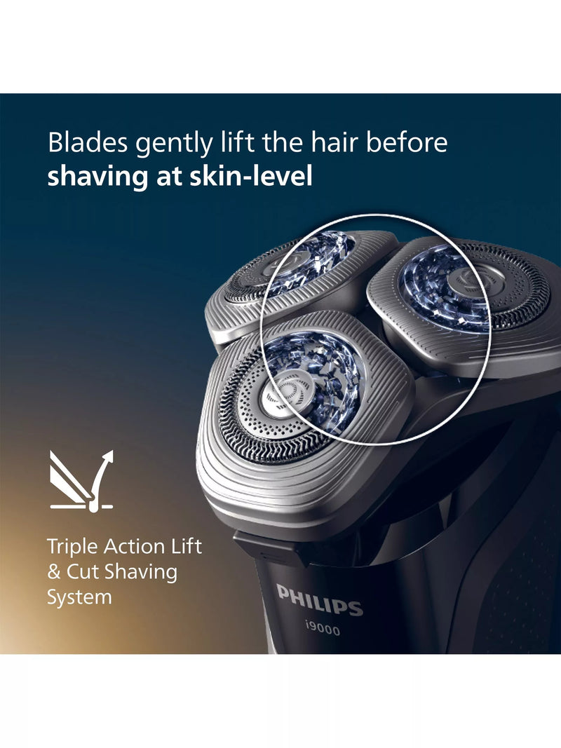 Philips i9000 Prestige wet dry electric shaver dark slate, imported from the UK