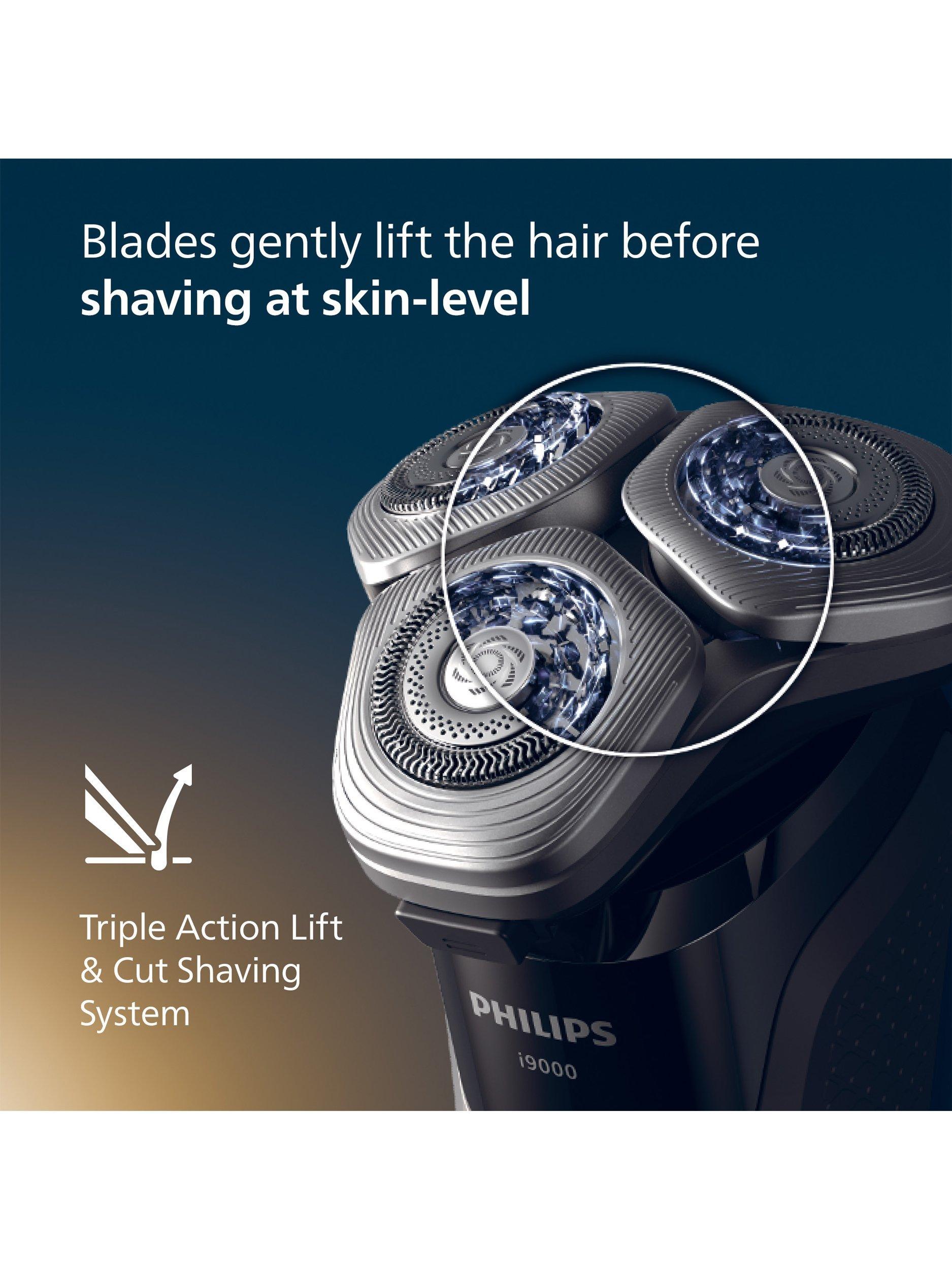 Philips i9000 Prestige wet dry electric shaver dark slate, imported from the UK