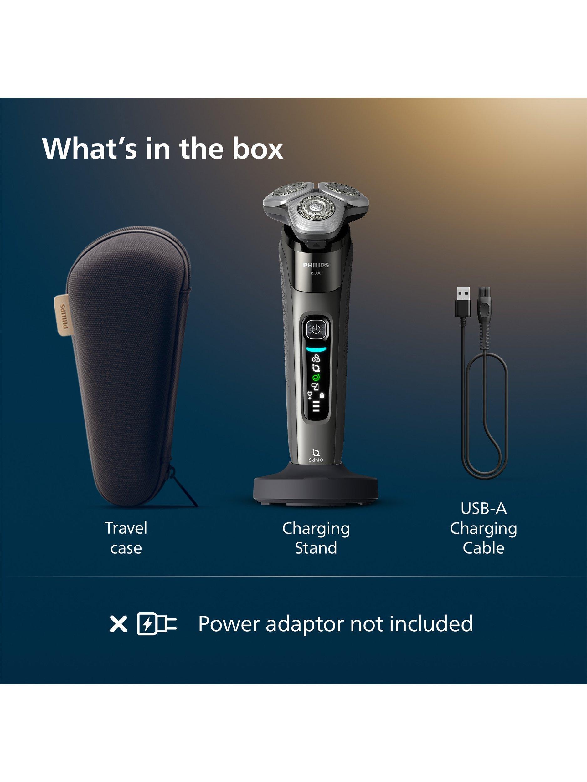 Philips i9000 Prestige wet dry electric shaver dark slate, imported from the UK