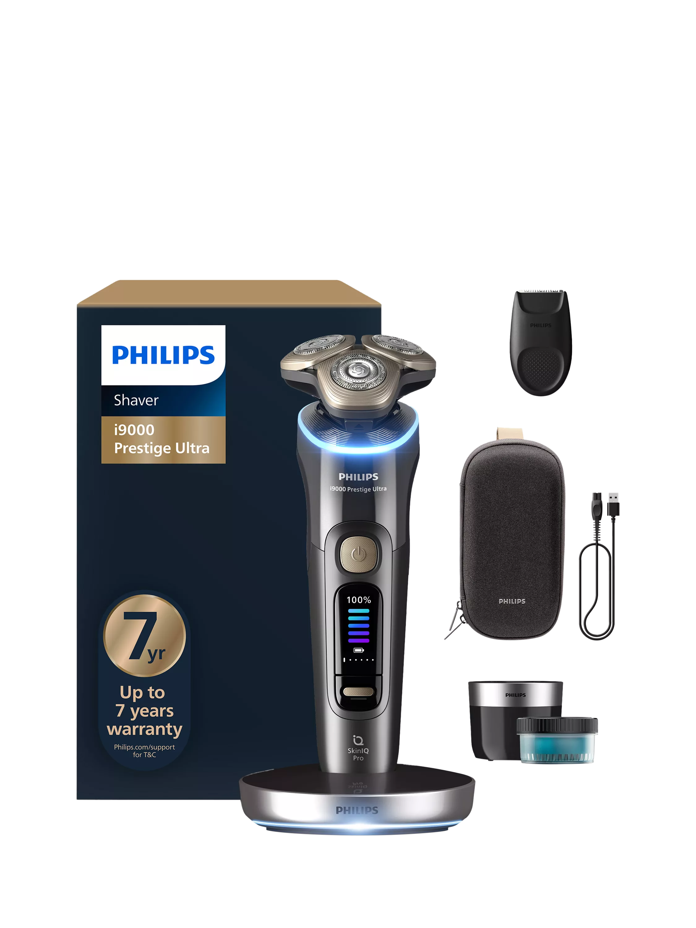Philips i9000 Prestige Ultra shaver Dark Slate, imported from the UK