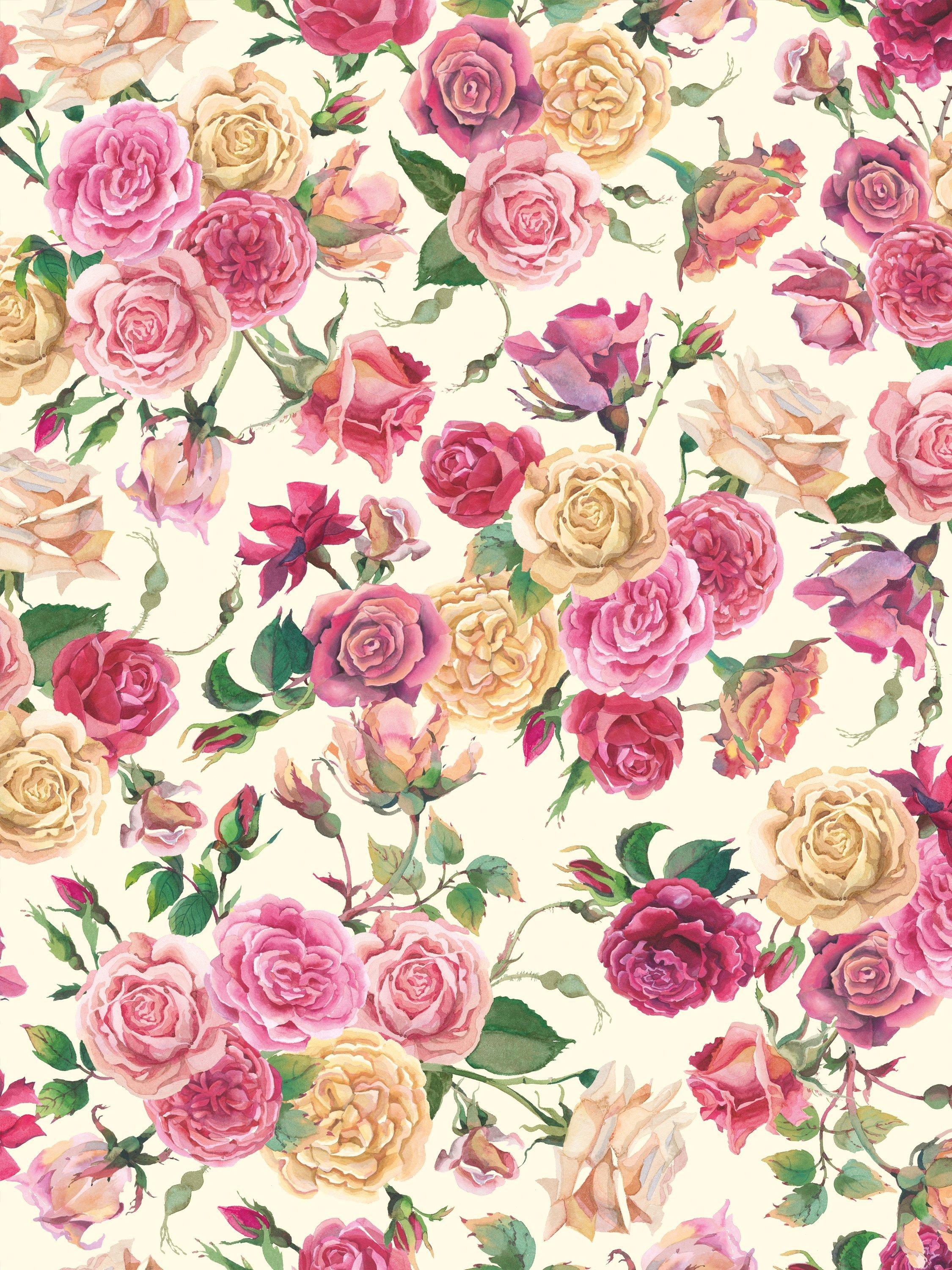 Emma Bridgewater Roses wrapping paper 3m - British product