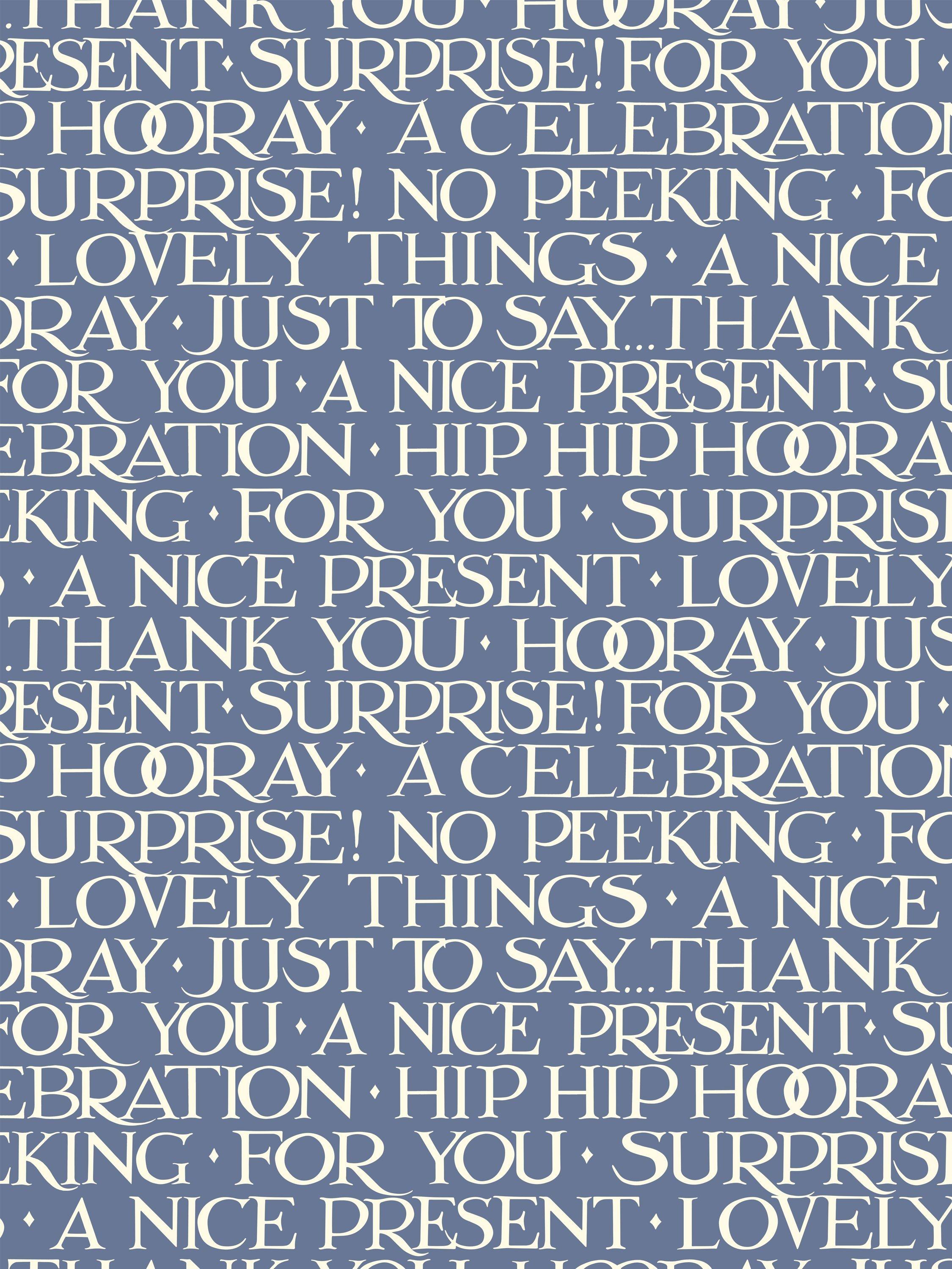 Emma Bridgewater No Peeking wrapping paper 3m roll - British product