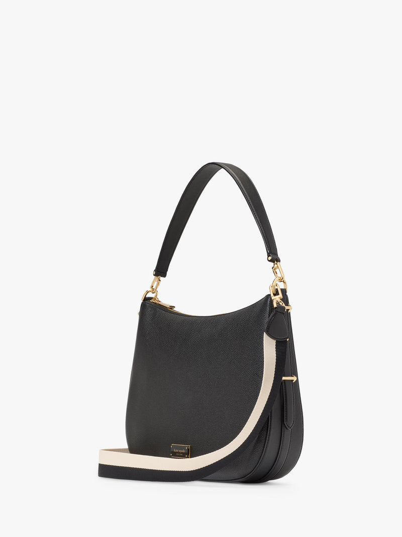 kate spade new york large hobo bag pebble leather, imported from the UK
