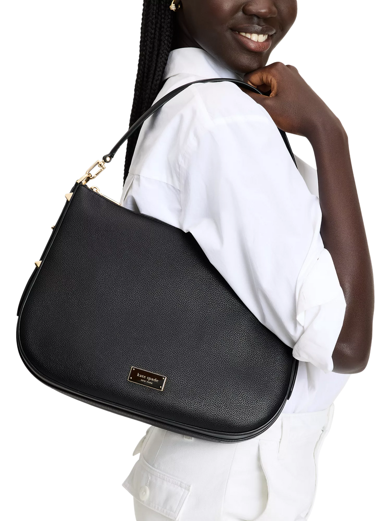 kate spade new york large hobo bag pebble leather, imported from the UK
