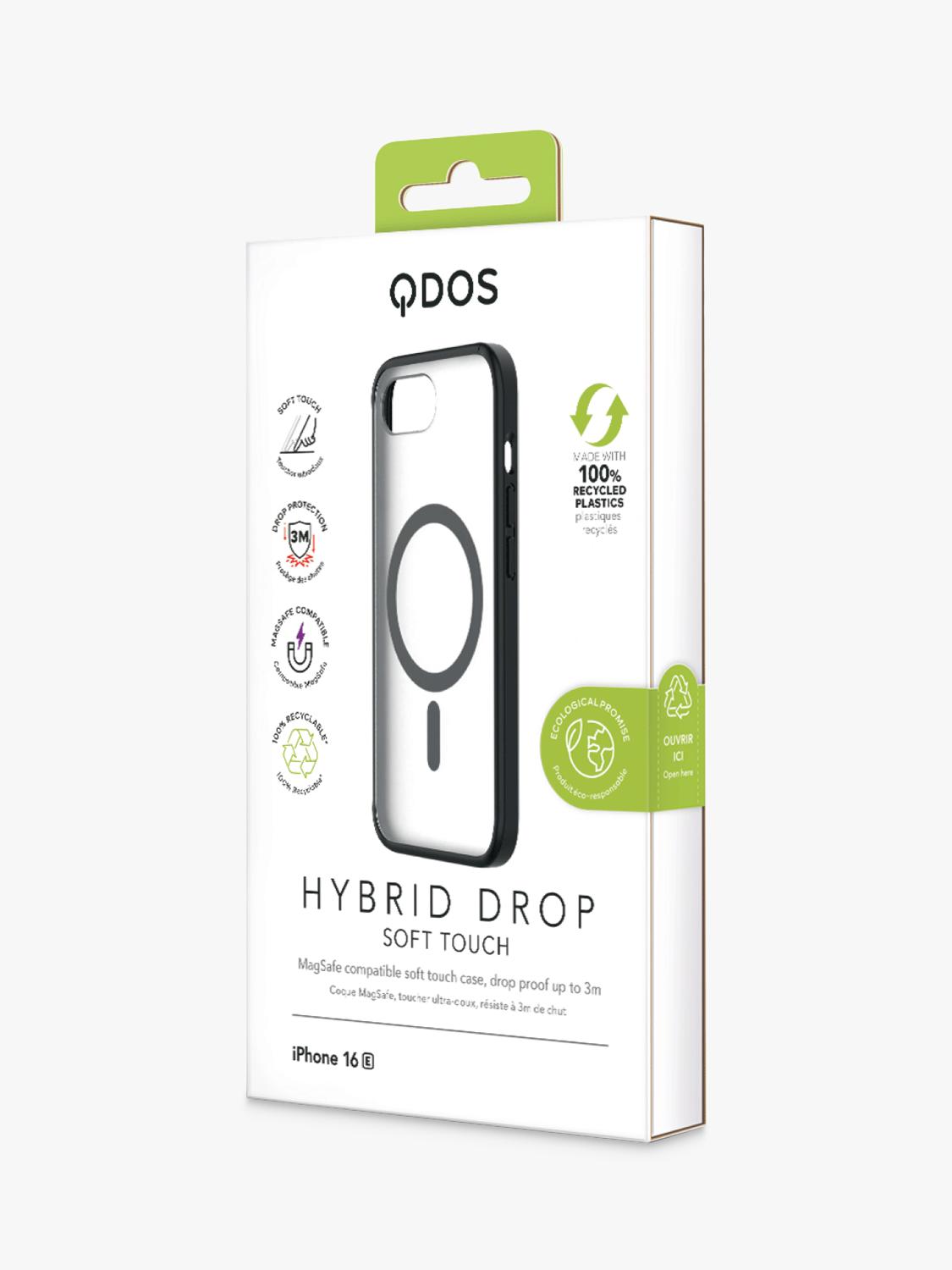 QDOS clear drop case for iPhone 17e and 16e (British brand)