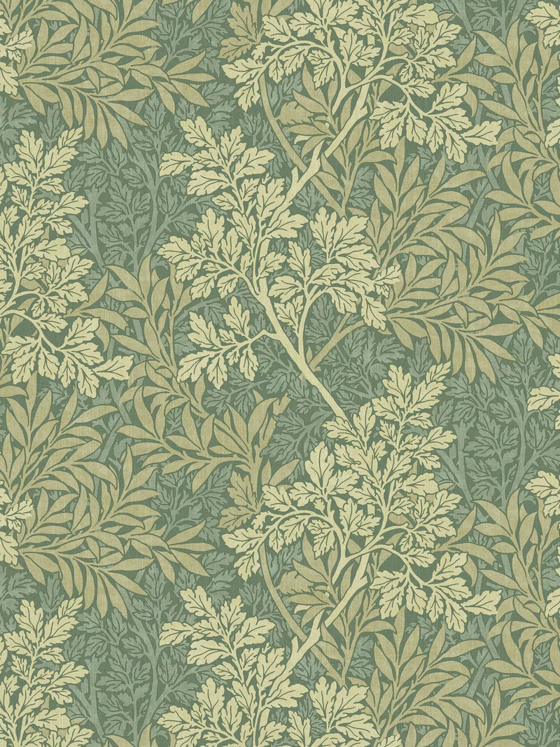 William Morris At Home Foliage brushed cotton fabric, UK version
