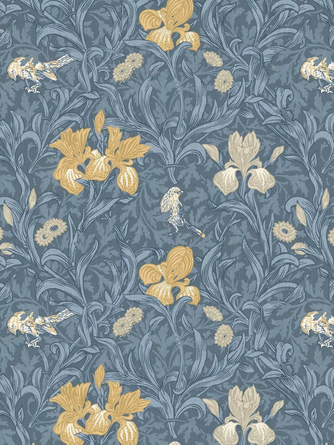 William Morris At Home Iris Furnishing Fabric - Brushed Cotton - 138cm