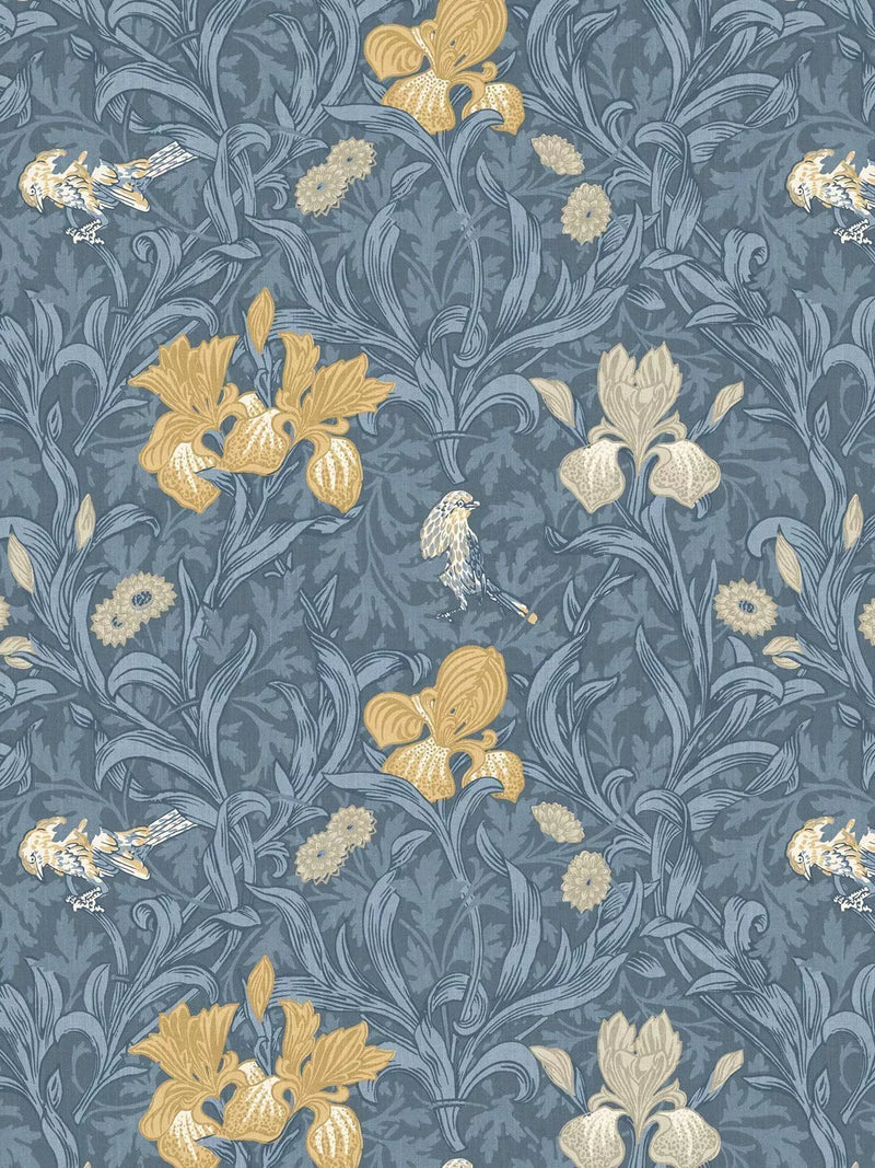 William Morris At Home Iris Furnishing Fabric - Brushed Cotton - 138cm