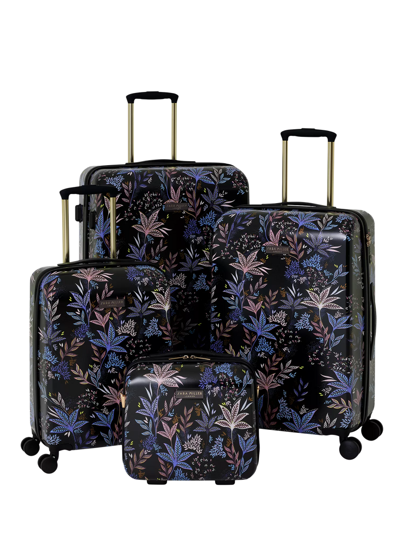 Sara Miller Black Botanic cabin suitcase 54cm - British product