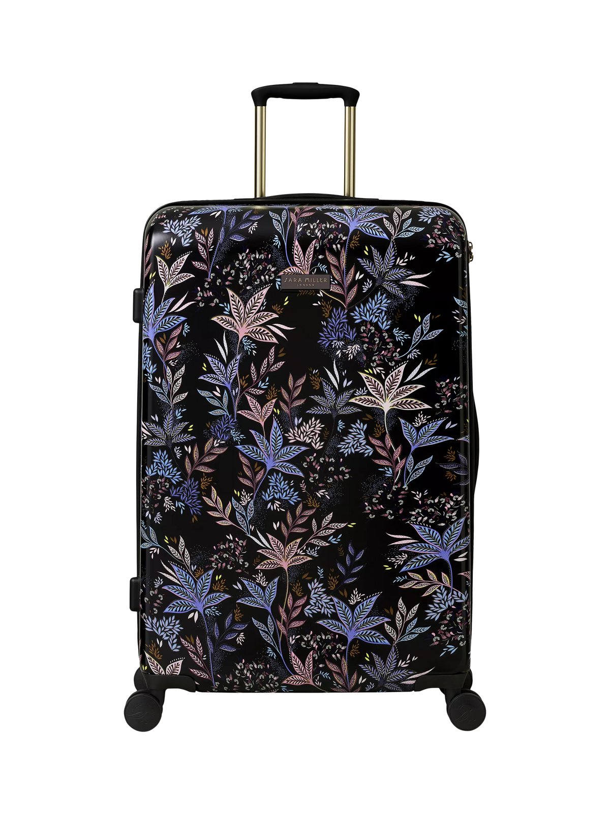 Sara Miller black botanic large trolley suitcase 77cm, UK version