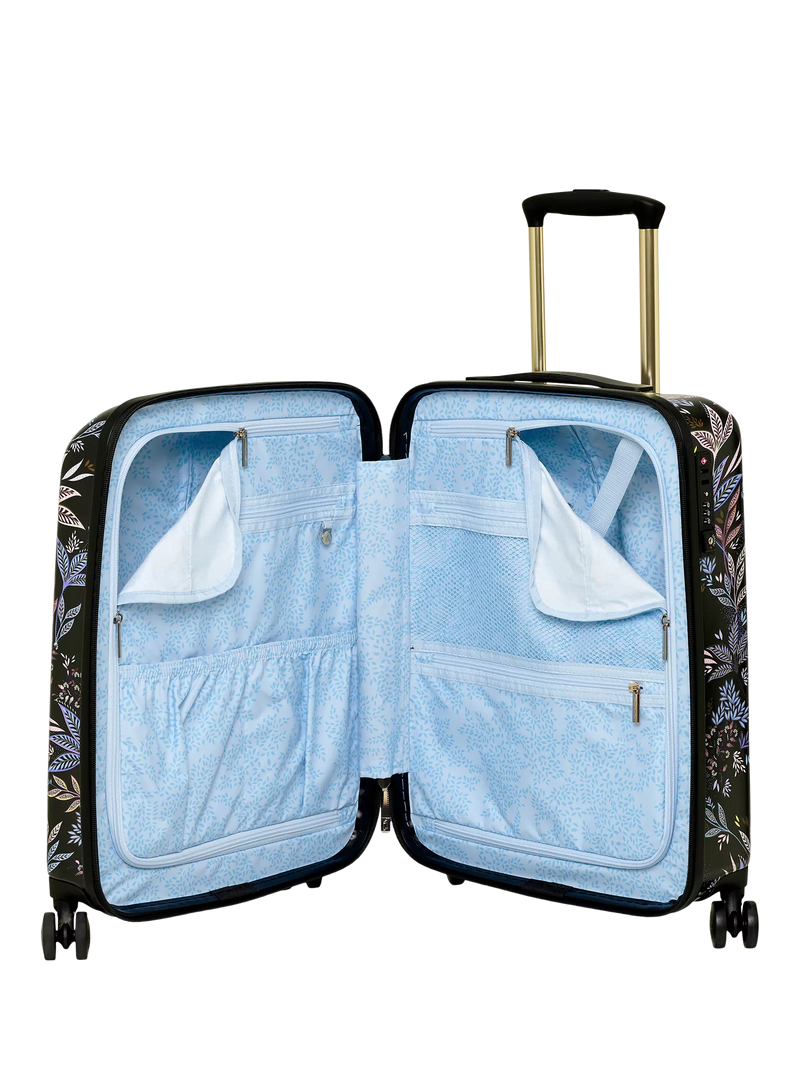Sara Miller black botanic large trolley suitcase 77cm, UK version