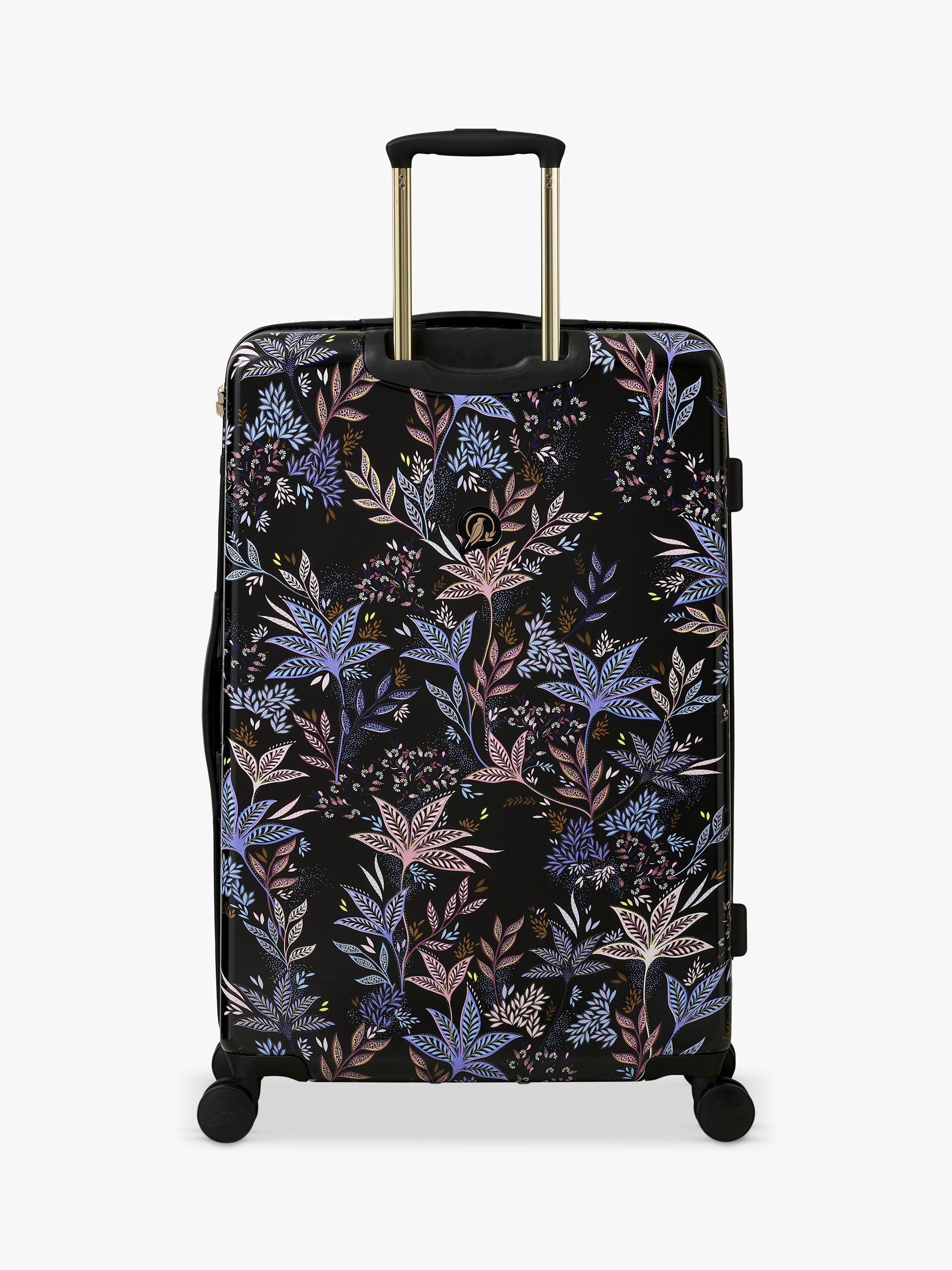 Sara Miller black botanic large trolley suitcase 77cm, UK version