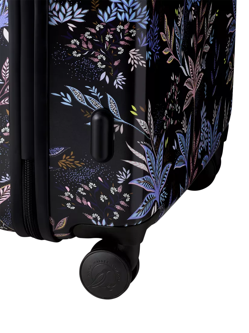 Sara Miller black botanic large trolley suitcase 77cm, UK version