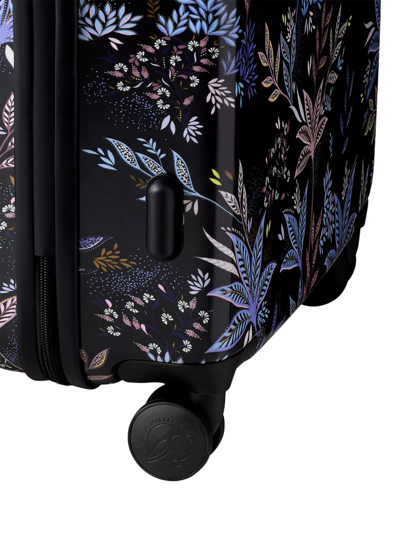 Sara Miller black botanic large trolley suitcase 77cm, UK version
