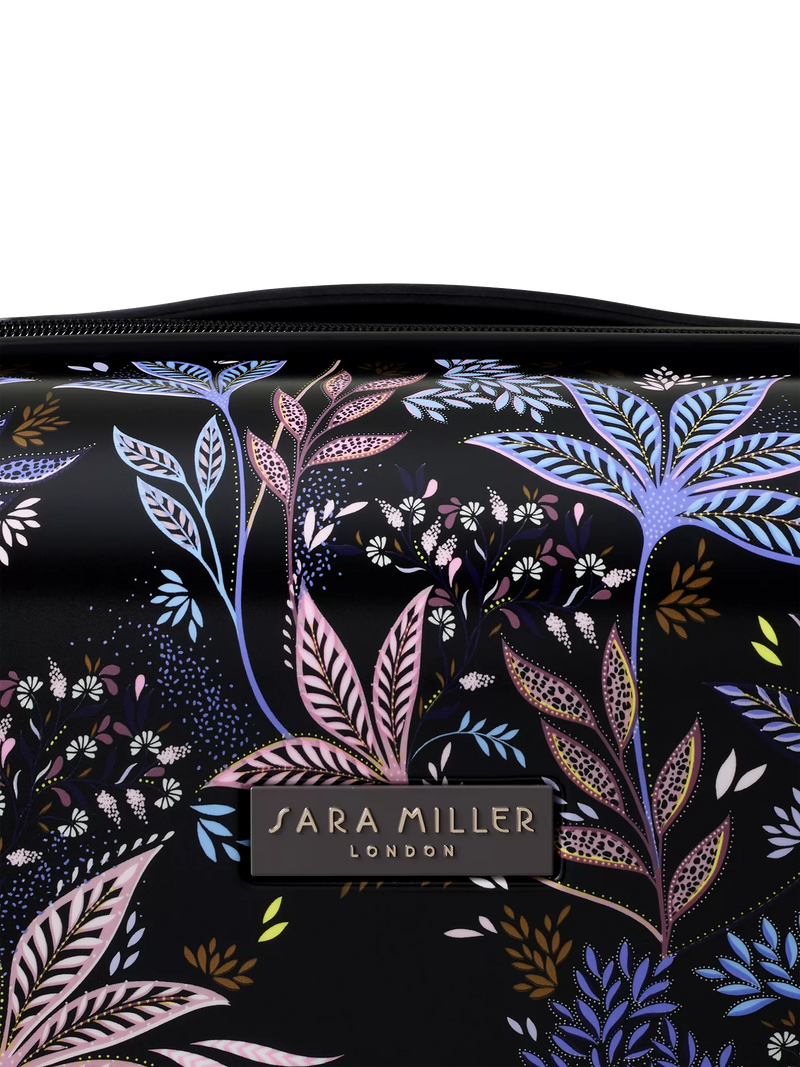 Sara Miller black botanic large trolley suitcase 77cm, UK version