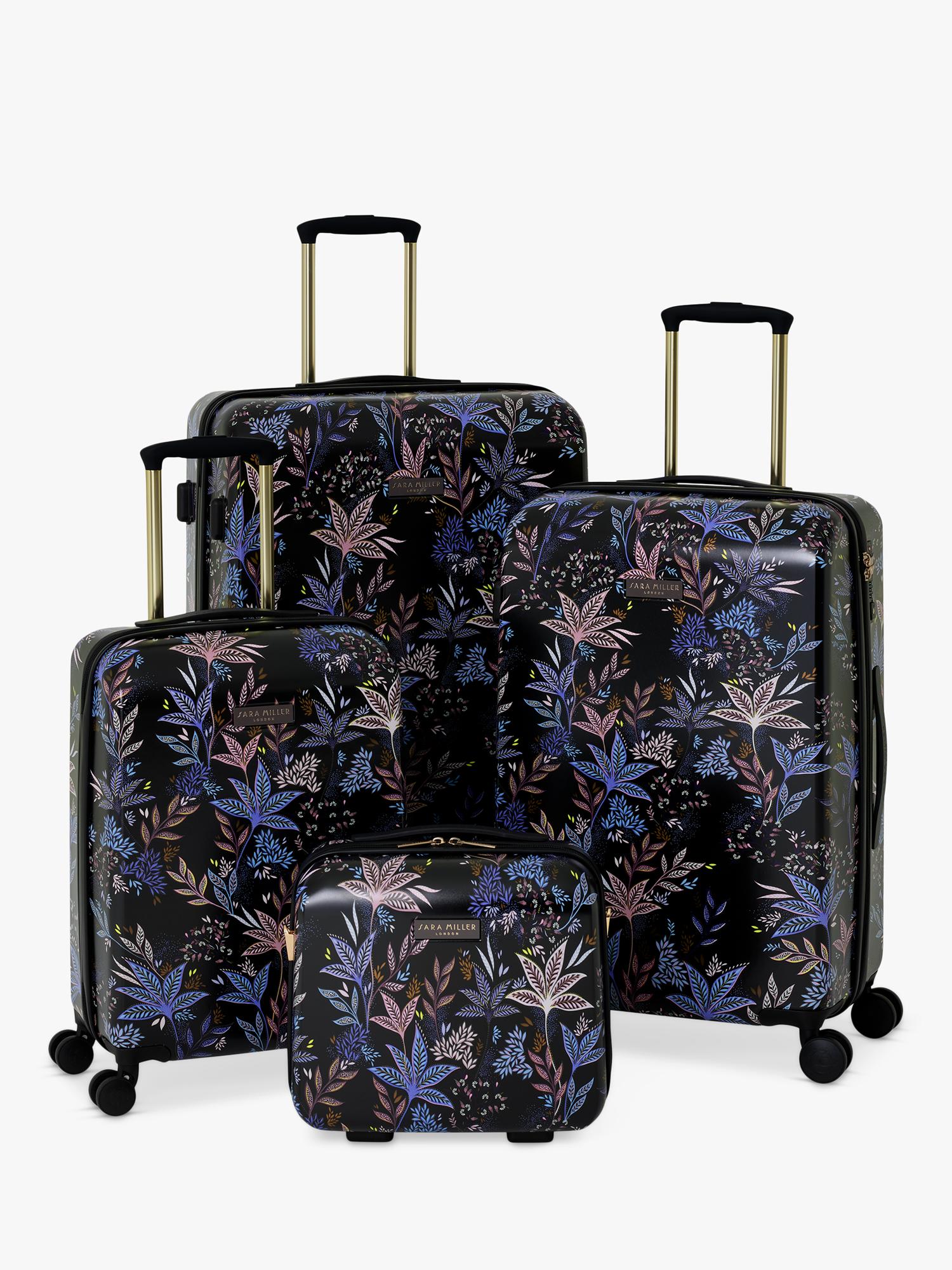 Sara Miller black botanic large trolley suitcase 77cm, UK version