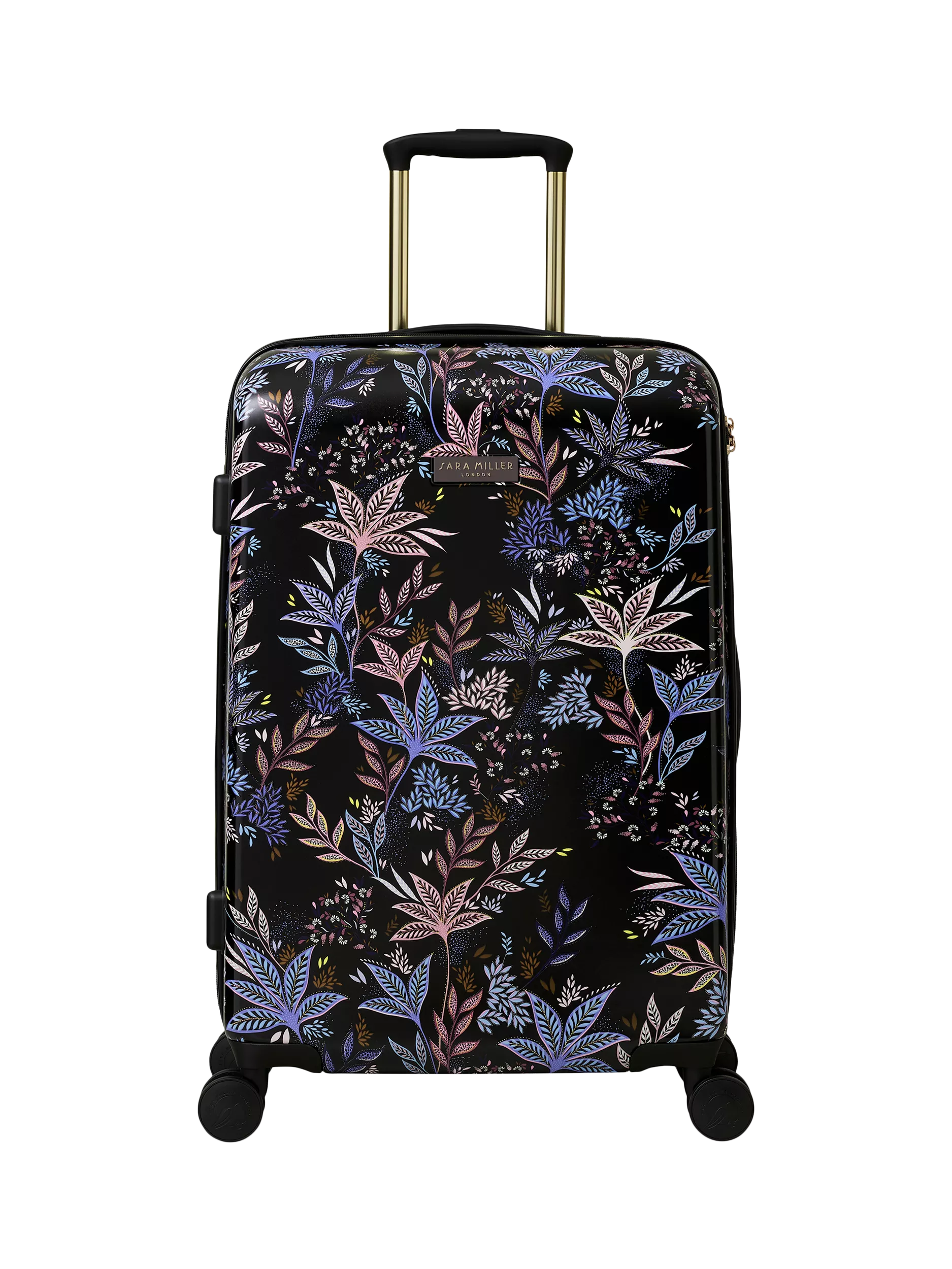 Sara Miller medium trolley suitcase 54L black botanic (British brand)