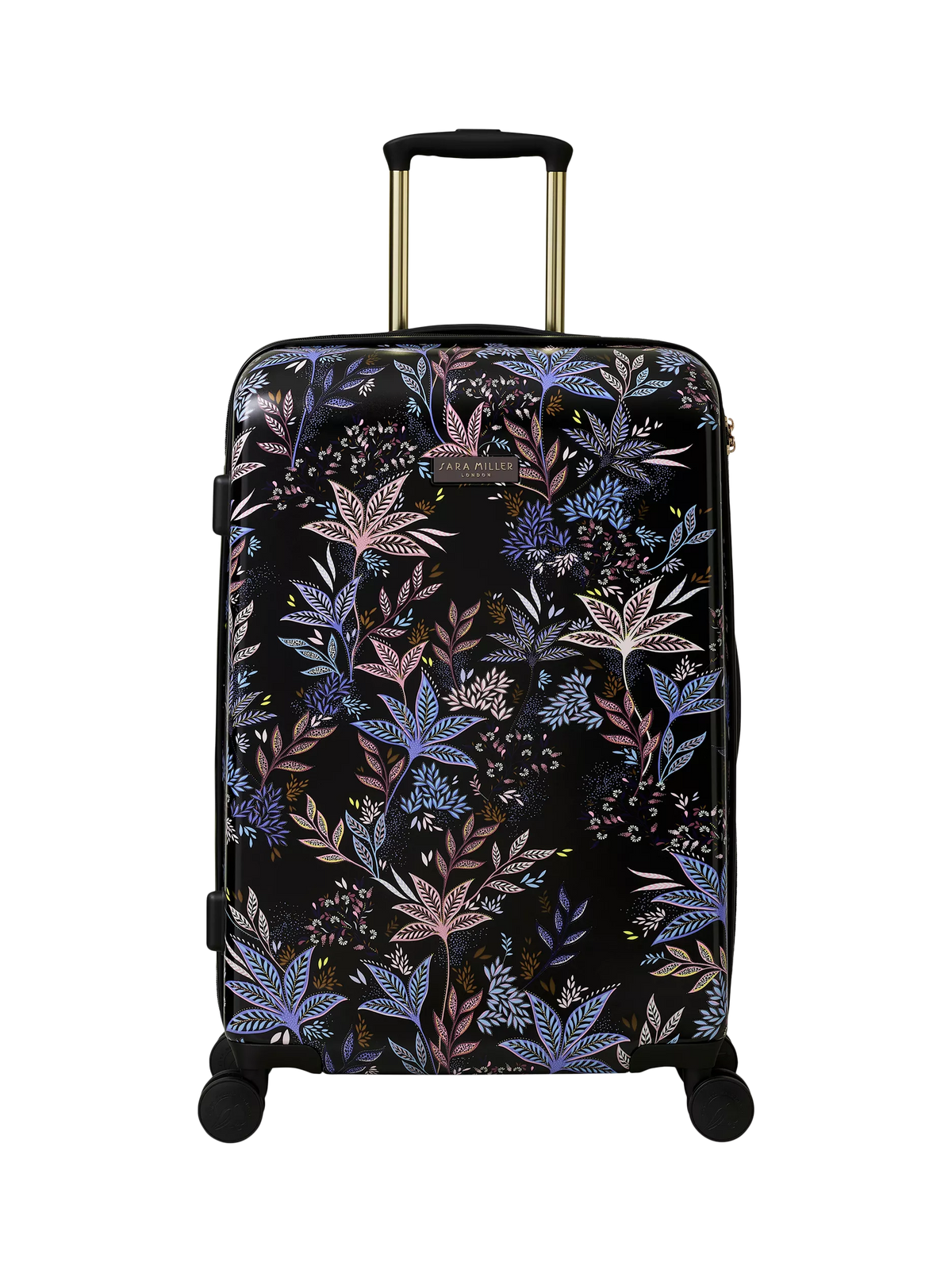 Sara Miller medium trolley suitcase 54L black botanic (British brand)