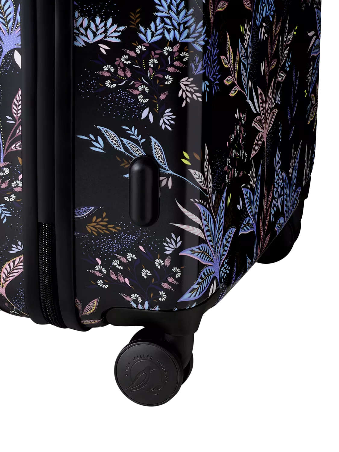 Sara Miller medium trolley suitcase 54L black botanic (British brand)