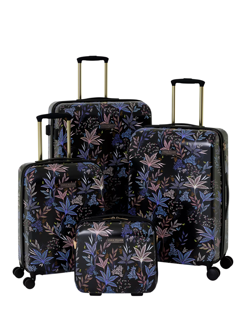 Sara Miller medium trolley suitcase 54L black botanic (British brand)