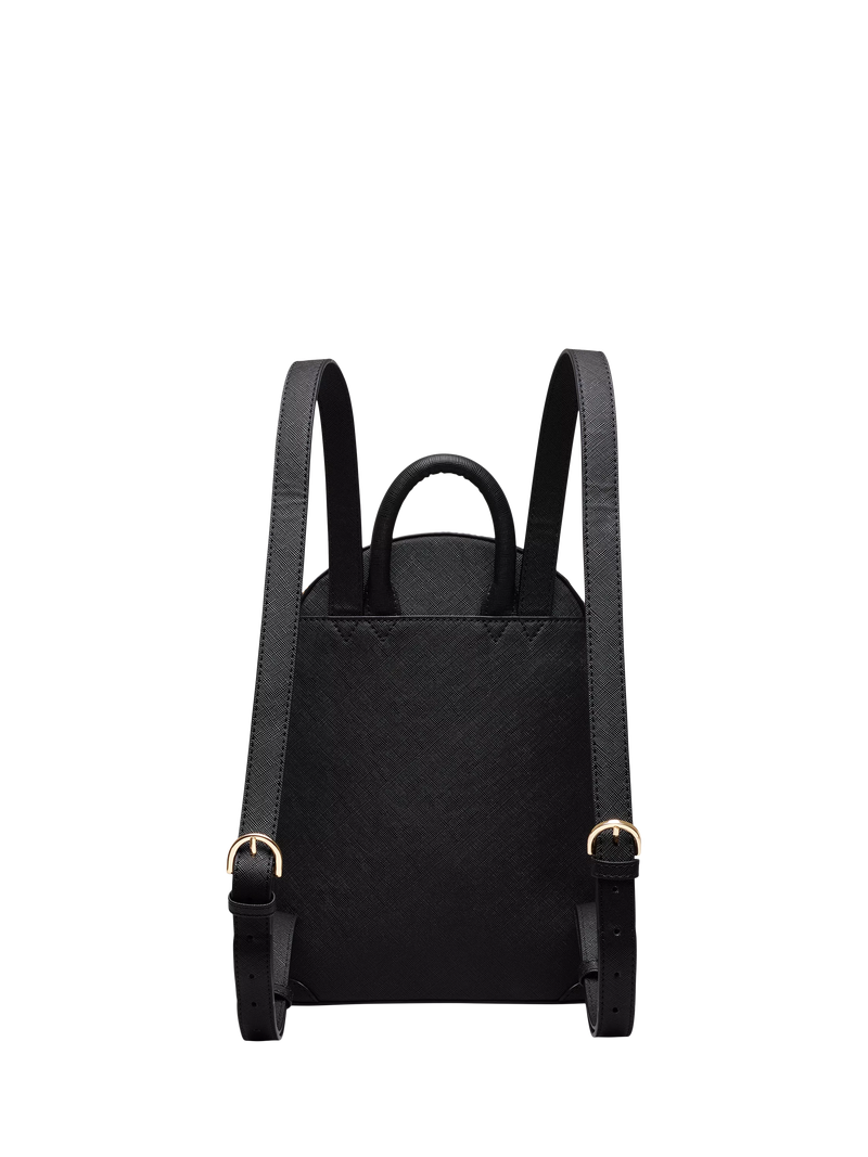 Sara Miller Black Botanic Mini Backpack polyurethane imported from the UK