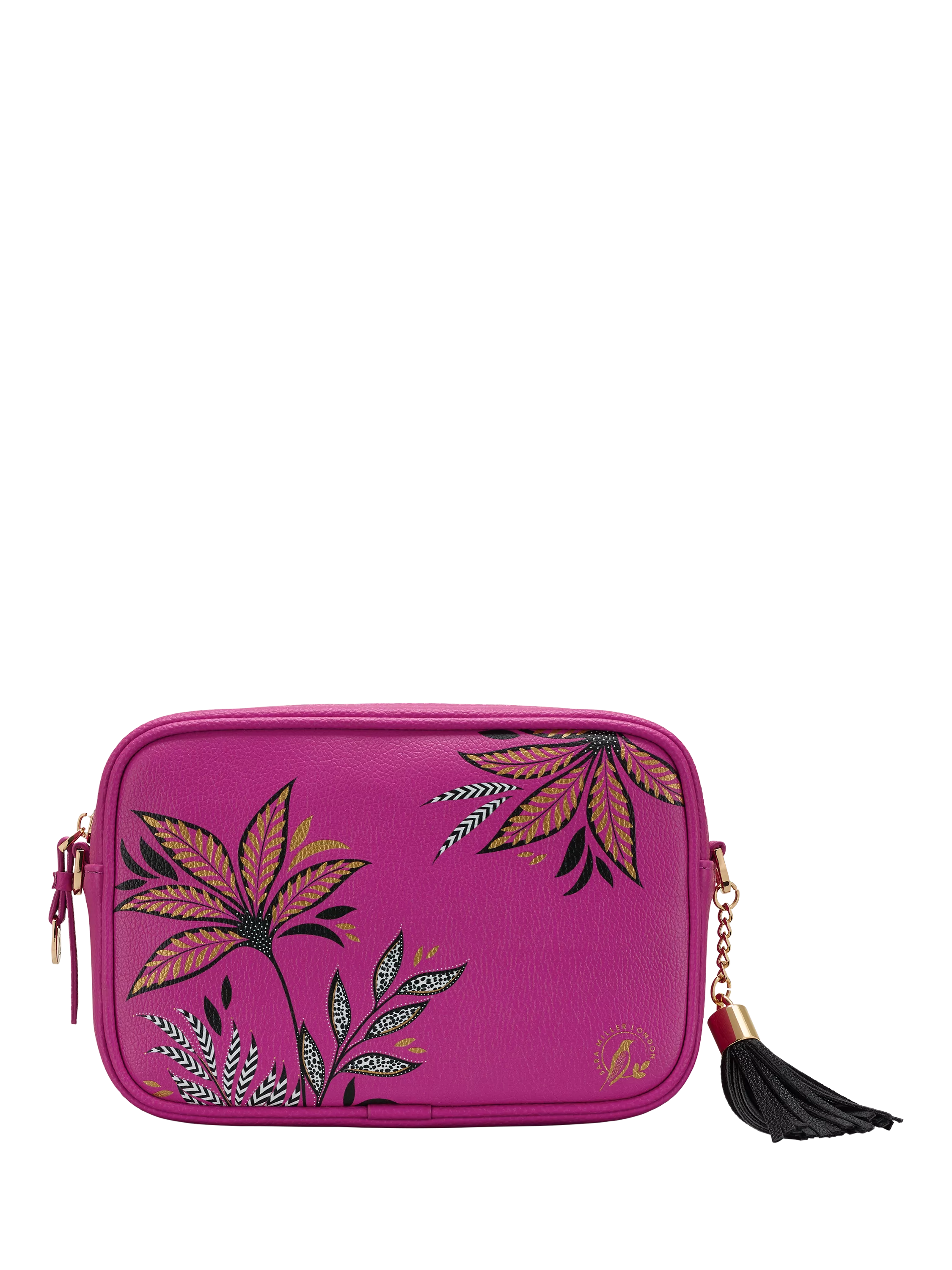 Sara Miller crossbody camera bag with leaf print - British product