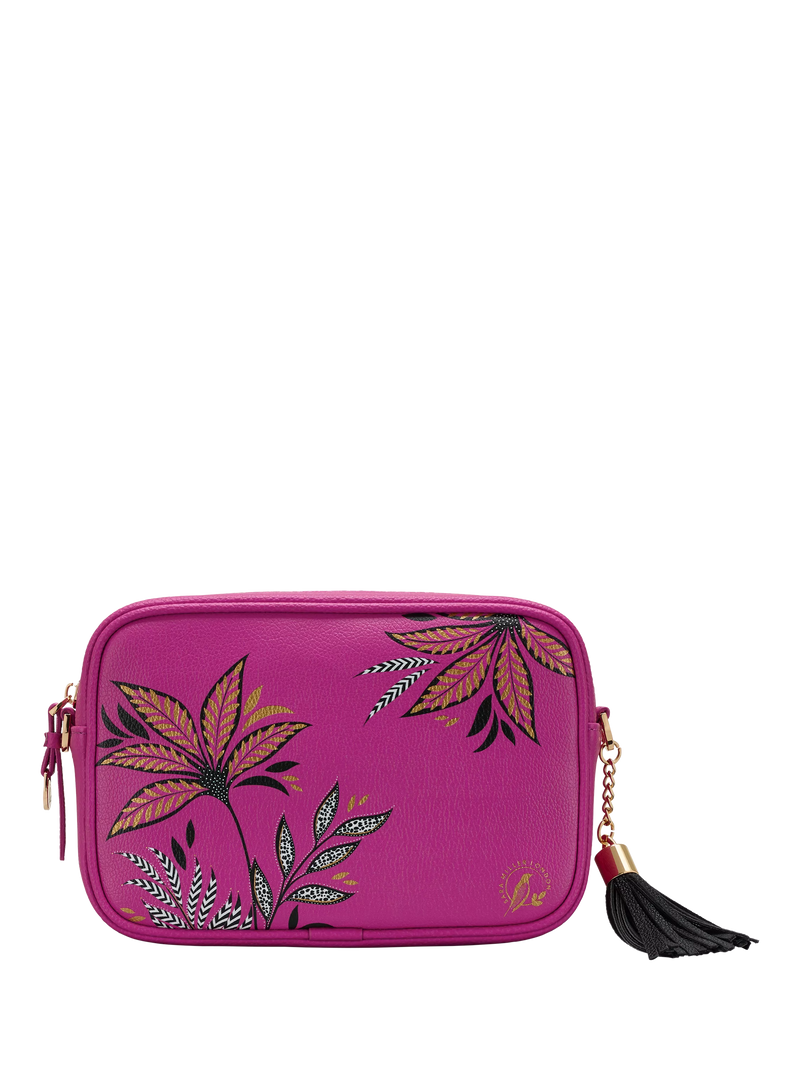 Sara Miller crossbody camera bag with leaf print - British product