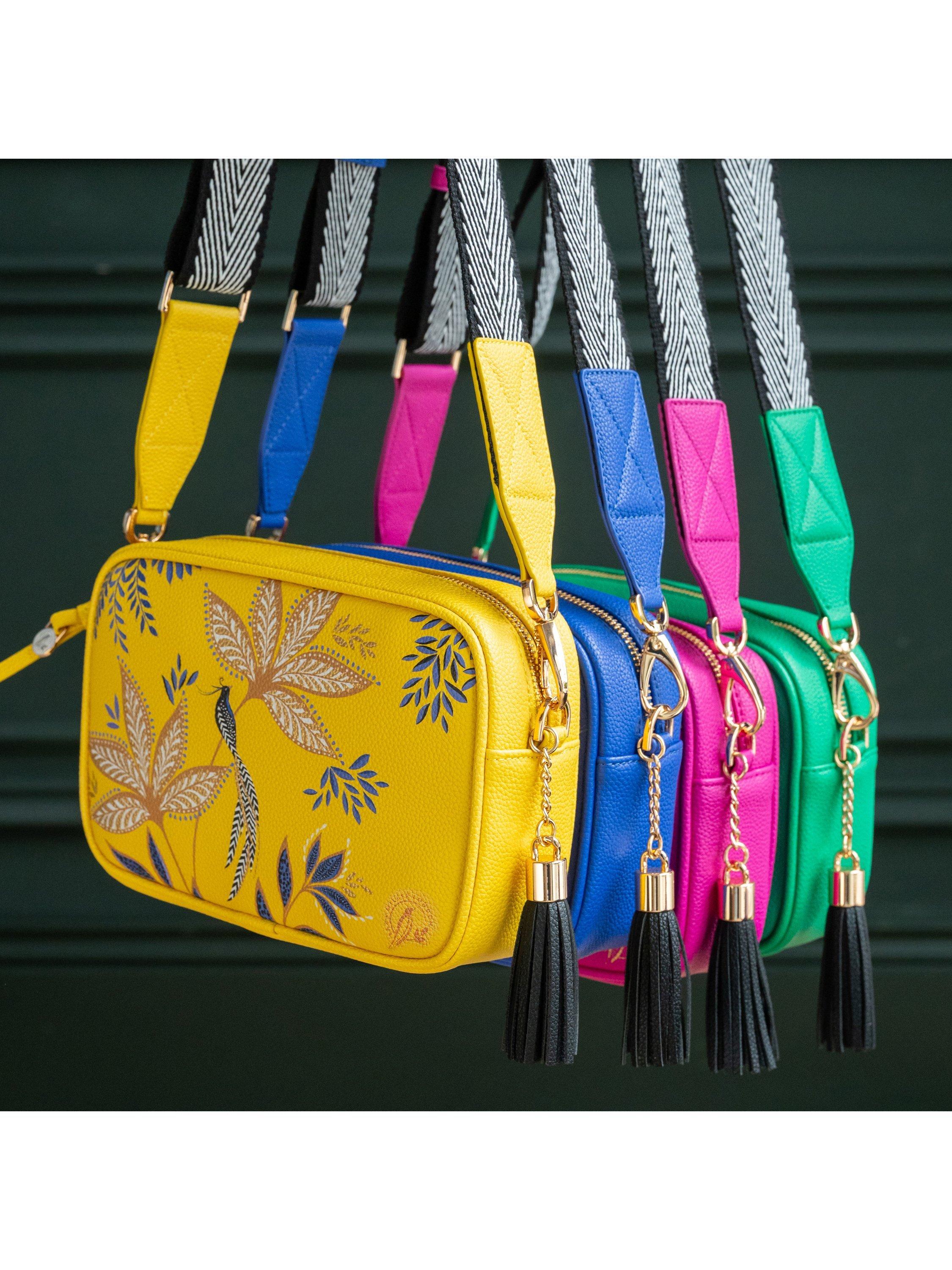 Sara Miller crossbody camera bag with leaf print - British product