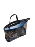 Sara Miller black botanic print medium tote bag, imported from the UK