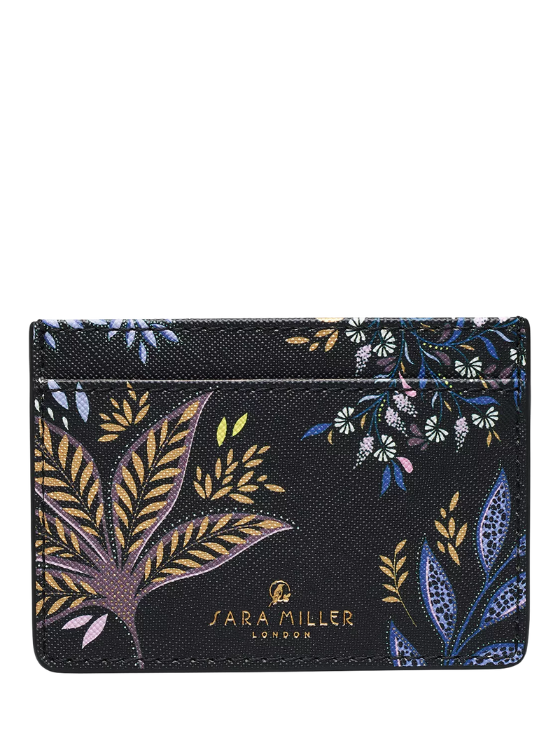 Sara Miller Black Botanic credit card holder - British product