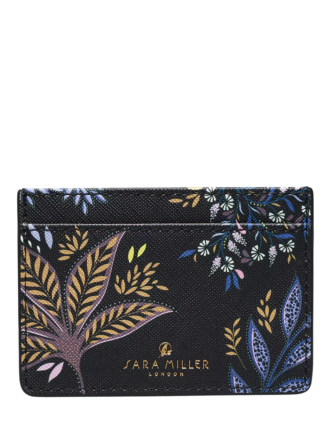 Sara Miller Black Botanic credit card holder - British product
