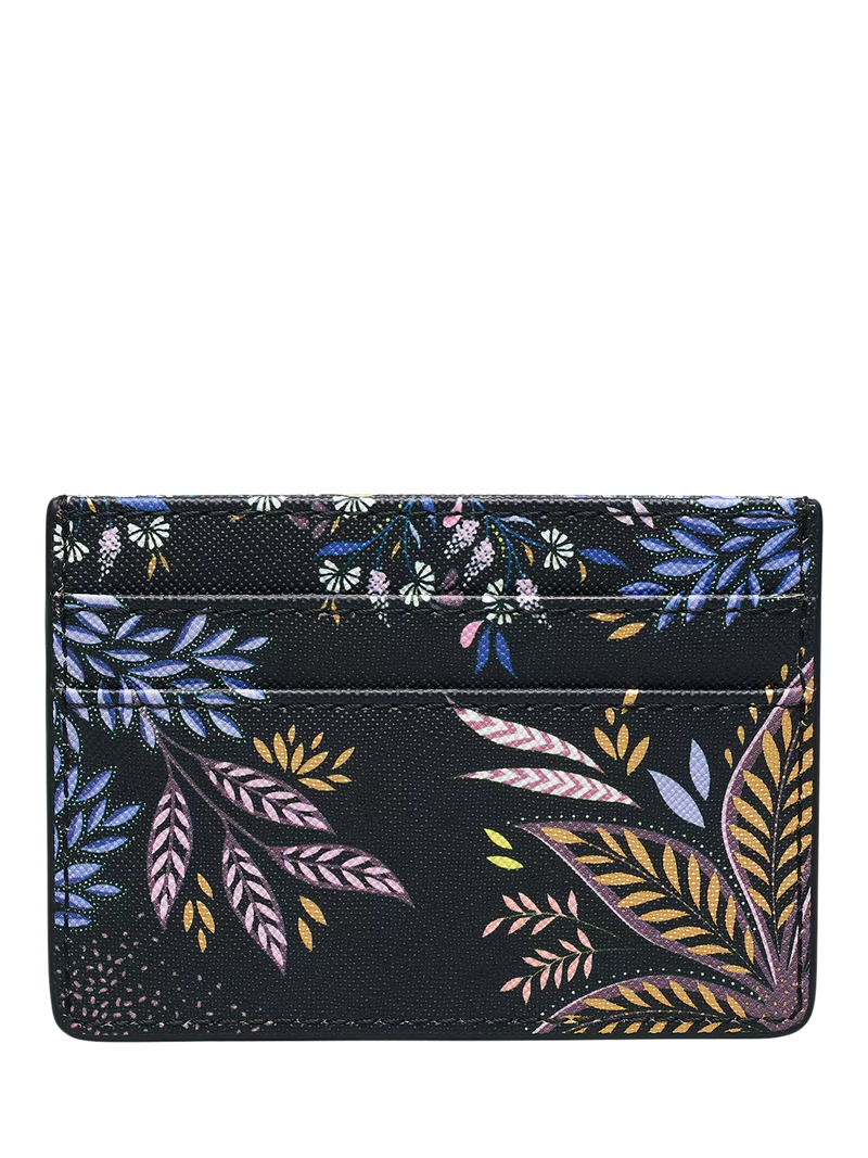 Sara Miller Black Botanic credit card holder - British product