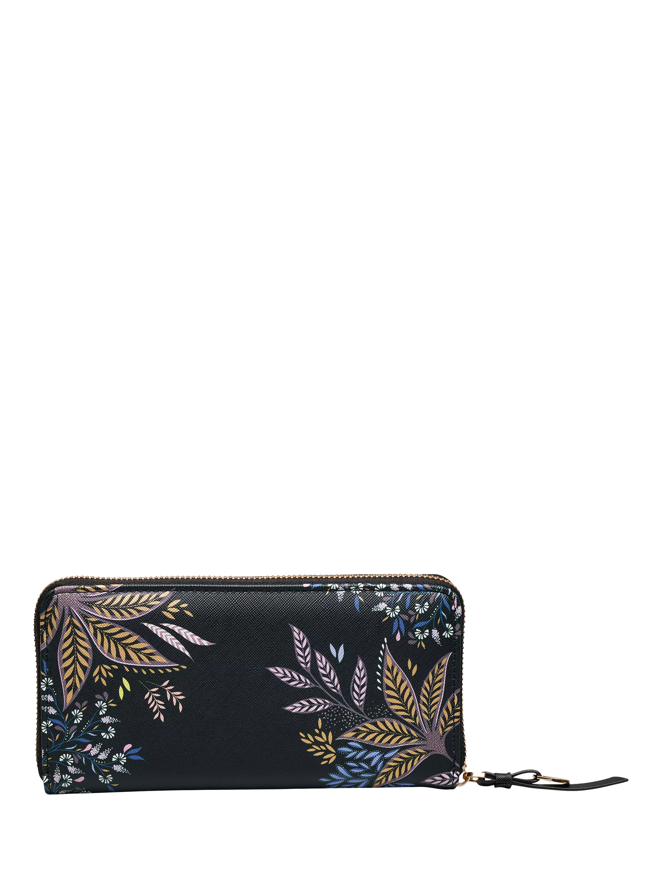 Sara Miller large zip purse Black Botanic print (British brand)
