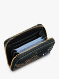 Sara Miller small zip purse black botanic - UK version