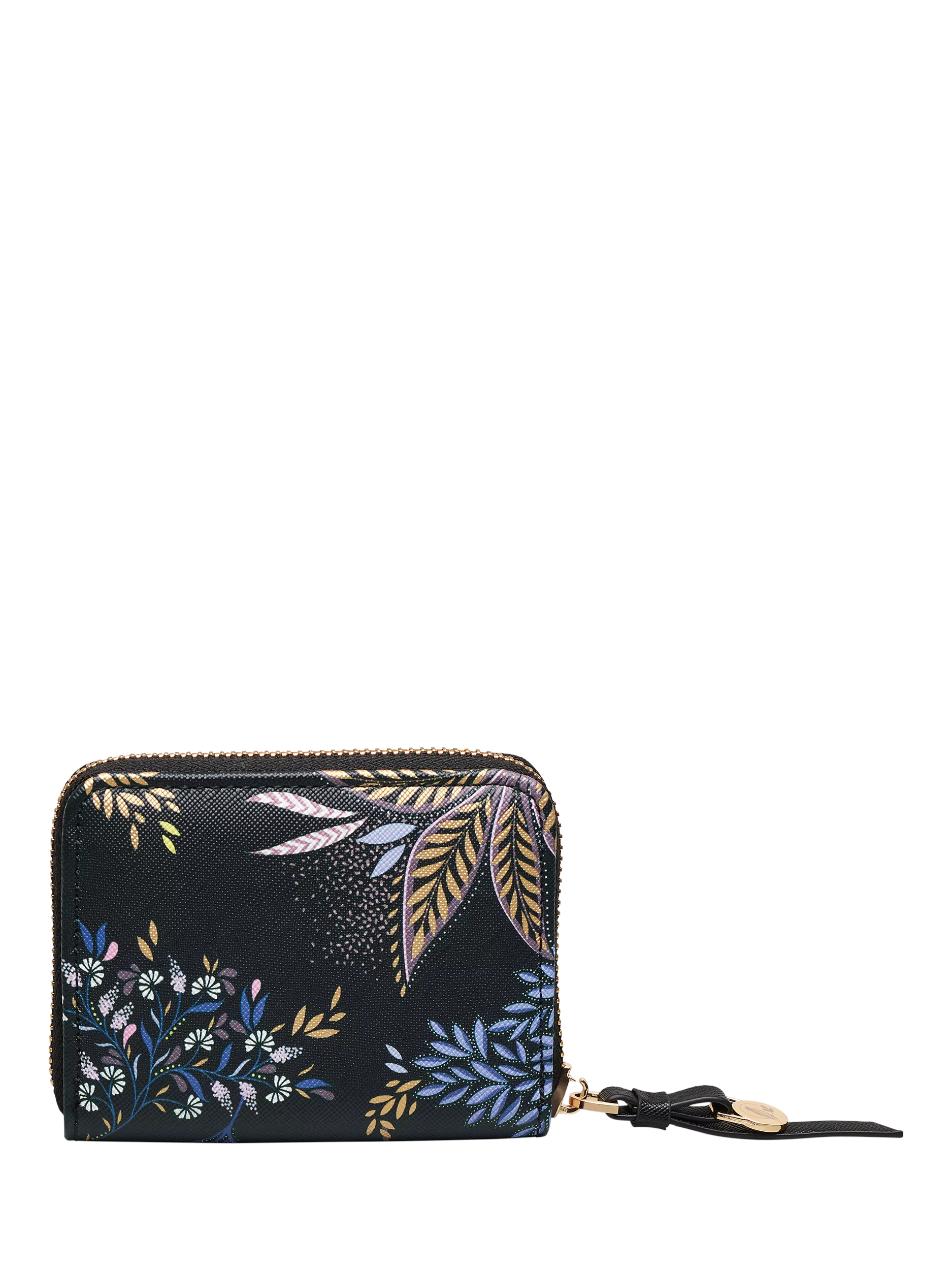 Sara Miller small zip purse black botanic - UK version