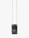 Sara Miller Black Botanic phone pouch with gold chain - British product