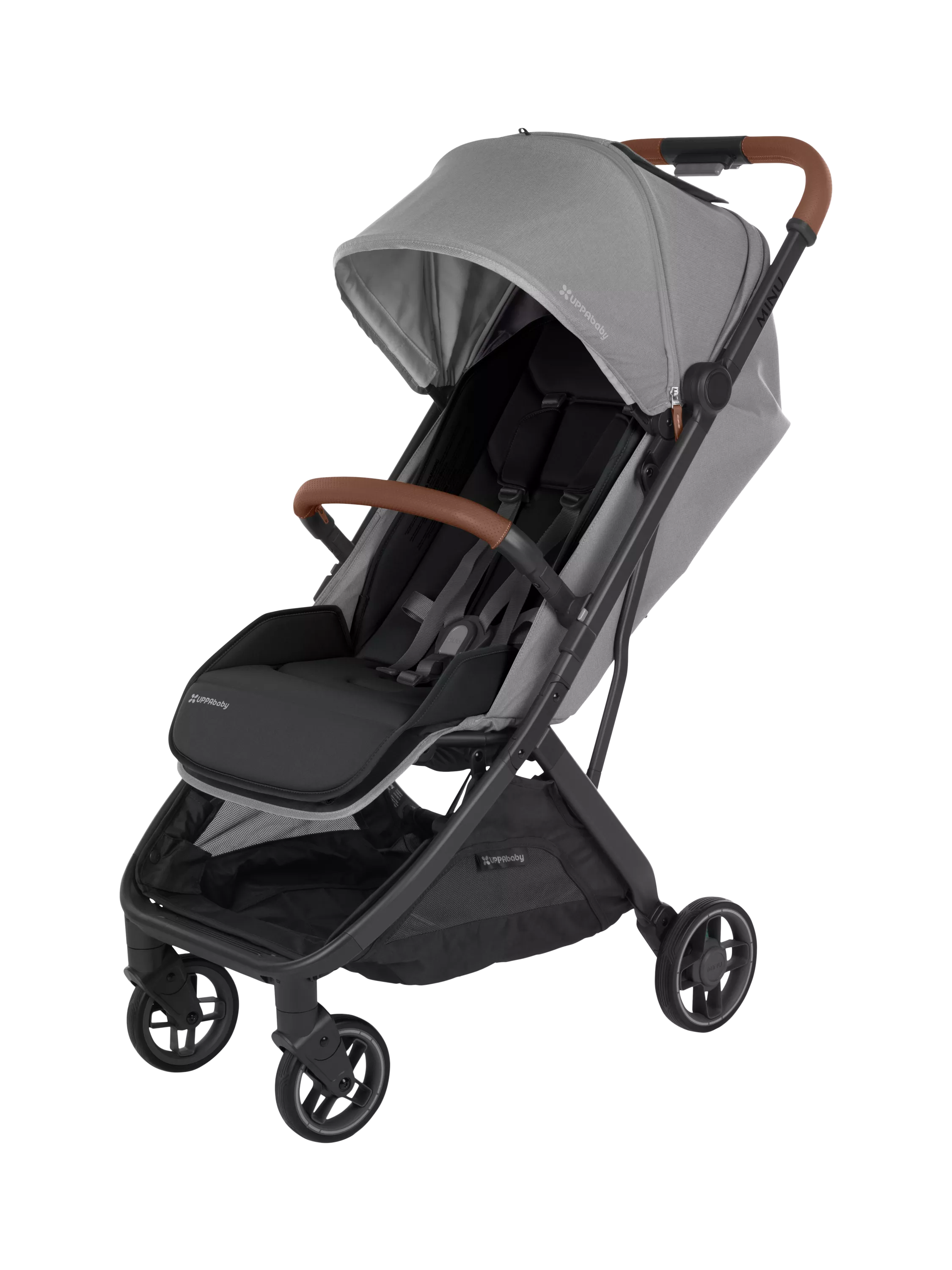 UPPAbaby MINU V3 bumper bar in saddle finish, imported from the UK