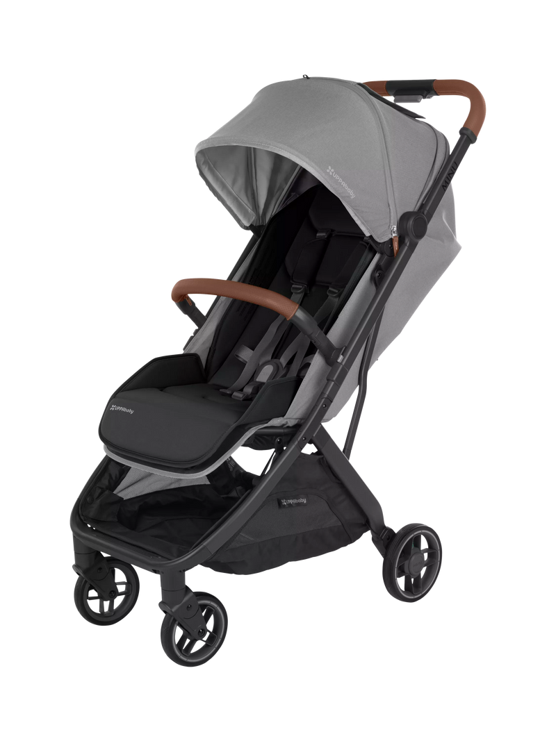 UPPAbaby MINU V3 bumper bar in saddle finish, imported from the UK