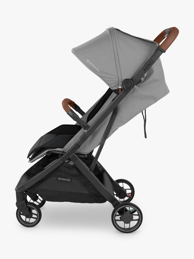 UPPAbaby MINU V3 bumper bar in saddle finish, imported from the UK